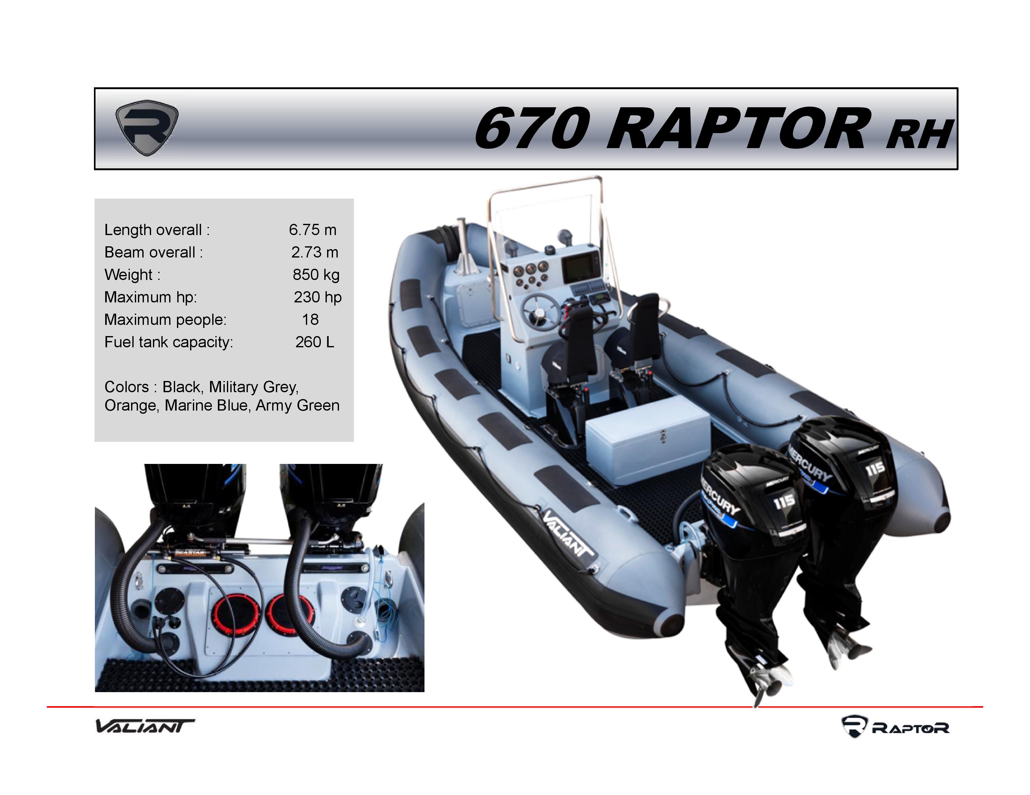 סירת מנוע RAPTOR 670